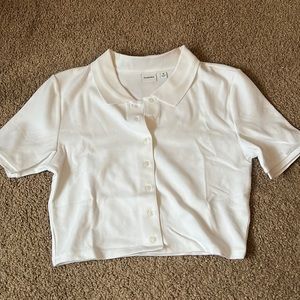 Aritzia Button Down Crop Top